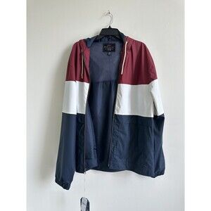 Original Weatherproof Men' Hooded Full Zip Rain Slicker Jacket Raincoat Size L